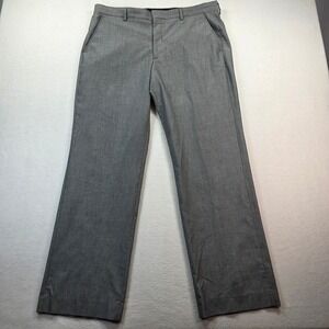 Express Design Studio Producer Dress Pants Gray Pinstripe Stretch 36x32